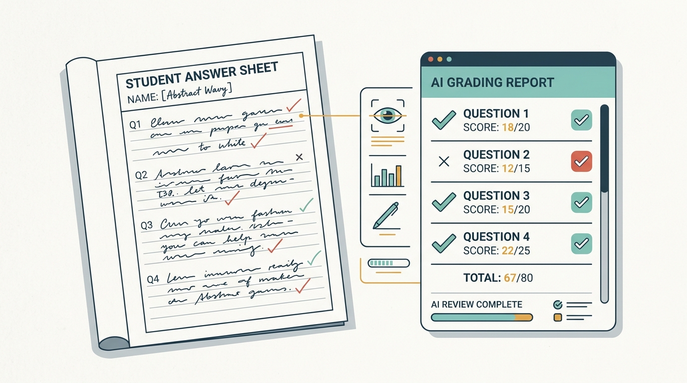Written Exams, Run Online: Answer Sheets from Submission to Result